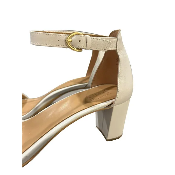 Naturalizer Womens Vera White Heel Sandals Shoes 12 Wide New In Box - Picture 5 of 10